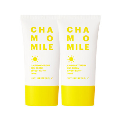 (1+1) Chamomile Calming Tone Up Sun Cream SPF50+ PA++++