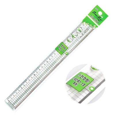 30 cm/CLEAR / Transparent/Cutting Ruler/Ruler/Rulers/Drafting