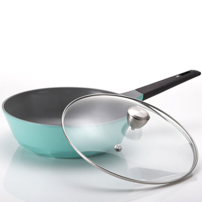 Neoflam CARAT Fresh Green (Mint) Wok 30 cm + Glass Lid