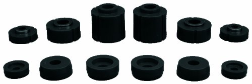 Prothane 6-108-BL Black Body and Cab Mount Bushing Kit - 12 Piece