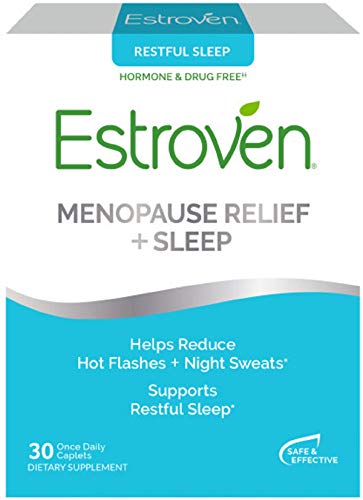 Estroven Sleep Cool for Menopause Relief, 30 Ct, Sleep Support Supplement With Clinically Proven Ingredients to Relieve Menopause Symptoms plus Night Sweats & Hot Flash Relief, Drug-No & Gluten-No
