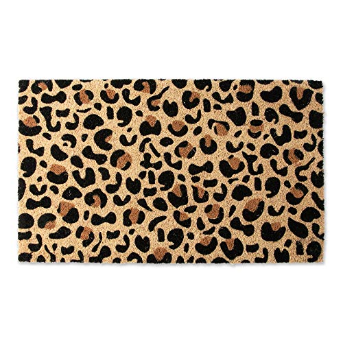 DII Indoor/Outdoor Natural Coir Fiber Spring/Summer Doormat, 18x30, Leopard Spots
