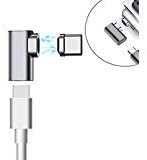 Magnetic USB C Charger Adapter, Dreamvasion 90 Degree Magnet USB Type C Fast Charging Connector Converter [Support 4.3A] for MacBook Pro/Apple Pencil/Chromebook Pixel/Samsung Galaxy S8 and More