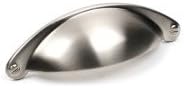 Century Cabinet Cup Pull, Pack of 25, Dull Satin Nickel, Cabinet Hardware Pull, Furniture Pull, 2-1/2 Inch (64mm) cc, Glacier, 22531-DSN