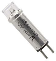 Dialight 507-4538-1431-630f 110v; Supply Voltage:110v; Lamp Base Type:bi-pin; Illumination Color:red; Mounting Hole Dia:25.1mm; Lens Shape:dome; Current Rating:1.2ma; Product Range:507 Series; Colour: