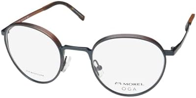 Oga 10162o Titanium Full-Rim Made In France European Rare Eyeglass FrameGlasses [48-22-145, bluebrown]