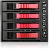 iStarUSA Group 3x5.25 to 4x3.5 SATA Cage- Red (BPU-340SATA-RED)