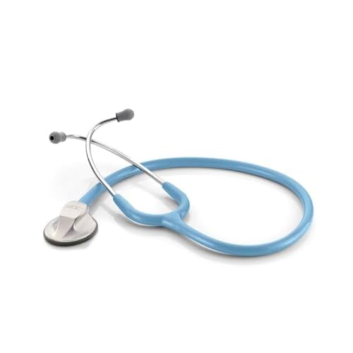 ADC Adscope 615 Platinum Sculpted Clinician Stethoscope with Tunable AFD Technology, Metallic Ceil Blue