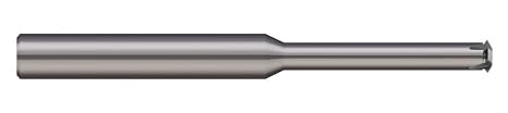 Micro 100 TM-180-16 Thread Milling Cutter - UN, 18-56 Thread Size, 0.180" Cutter Dia, 1" Neck Length, 0.090" Neck Dia, 0.0015" Flat, 0.180" Cutter Dia, 4 Fl, 1/4" Shank Dia, 2-1/2" OAL, Uncoated