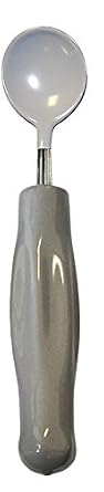 11772 Weighted Gray Vinyl Handle Stainless Steel Soupspoon, Coated