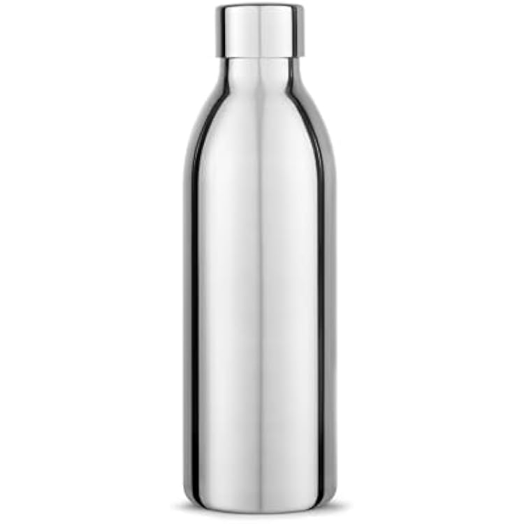 aarke To-Go Bottle - Stainless Steel Insulated Travel Water Bottle with Lid, Reusable 24 Hour Carbonation, Compatible with Only Carbonator 3, 650 mL22 fl oz