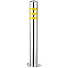 Barrier Post Stainless Steel Car Parking Barrier Post Parking Security Barrier Post for Maintenance Zones Shopping Malls Parking Security Barrier Post,750mmx76mm