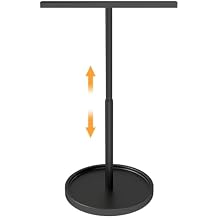 Hand Towel Stand, Hand Towel Holder for Bathroom Countertop Kitchen, 16.5IN Adjustable Retractable T-Shape Hand Towel Rack, Matte Black