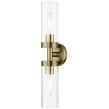 Livex Lighting Ludlow - 2 Light ADA Bath Vanity in Nautical Style-19.25 Inches Tall and 4.25 Inches Wide-Antique Brass Finish