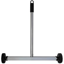 GRIP Magnetic Pickup Sweeper 17" - 8.8 lb Capacity - Chrome Handle Extends from 23" to 40" - Easy Cleanup of Workshop, Garage, Construction - Lawn Sweeper