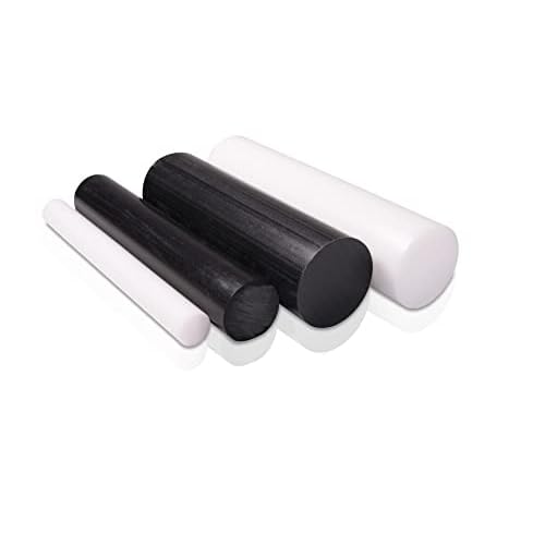 Black DelrinAcetal Copolymer Rod 38 Diameter x 4 Length - Pack of 3