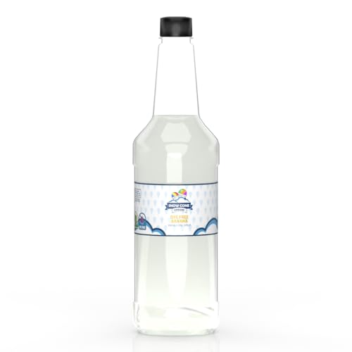 Banana Dye Free Cane Sugar Snow Cone and Shaved Ice Flavor Syrup | 32oz | Ready To Use