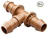 Rain Bird BT50/4PK Drip Irrigation 1/2" Barbed Tee Fitting, 4-Pack x 2