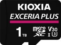 KIOXIA EXCERIA PLUS 1TB microSDXC Hafıza Kartı – UHS-I U3 V30 C10 A1, 100MB/s Okuma, 85MB/s Yazma, 4K