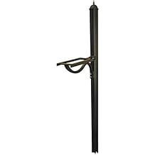 Special Lite Richland Mailbox Post Mailbox Post - Black Aluminum Post for Curbside Mailbox - SPK-679-BLK