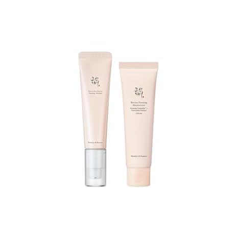 Beauty of Joseon Revive Firming Moisturizer Ginseng Ceramide + Fermented Retinol (60ml,2.02 fl.oz.) and Revive Eye Serum with Retinal Niacinamide (30ml, 1 fl.oz)