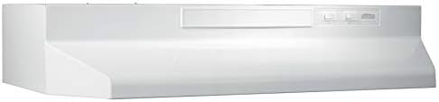 Broan-NuTone F403611 Two Four White 36-inch Under-Cabinet 4-Way Convertible Range Hood with 2-Speed Exhaust Fan and Light