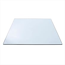 Spancraft 22" Square Clear Glass Table Top 1/2" Thick with Flat Polished Edge and Touch Corners