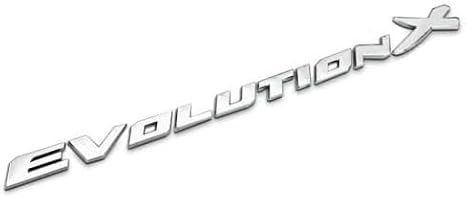 1PC Evolution X Chrome Side Trunk Emblem Badges for Mitsubishi Lance EVO10 M-EXS
