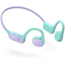 iClever Kids Headphones, Bluetooth 5.4 Air Conduction Open Ear Headphones, Safe Volume 74&85 dBA, Clear Audio, 360 Bending, Ultra-Light Comfortable Kids Wireless Headphones for iPad/Travel/Sports