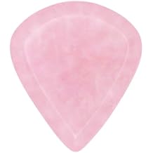 Rose Quartz Stone Plectrum - Ultra Heavy 3.0mm Gauge - Jazz XL Shape - Handmade Gemstone Guitar or Bass Pick by Bestamp Covers