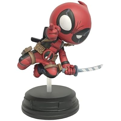 Marvel Animated Deadpool Jumping Statue