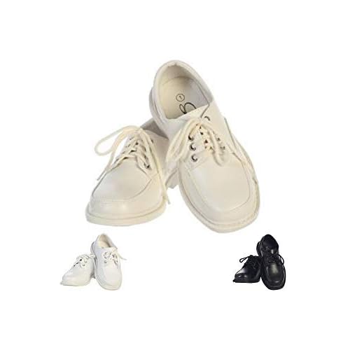 Lito Childrens Wear Boys Dress Shoes Ivory - Big and Little Kids Wedding, Graduation, Church, Toddler, Youth, Formal, Boy Oxfords 2, Ivory