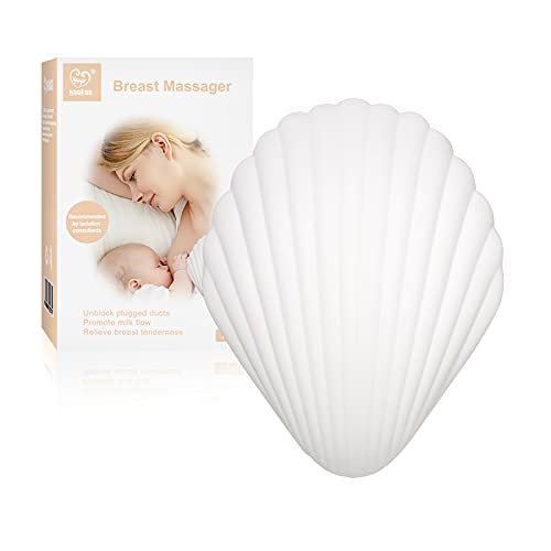 haakaa Breast Massager-Lactation Support for Clogged Duct,Engorgement,Mastitis,Breastmilk Flow- Nursing & Pumping MomsUSB Rechageable,Waterproof Silicone, Shell