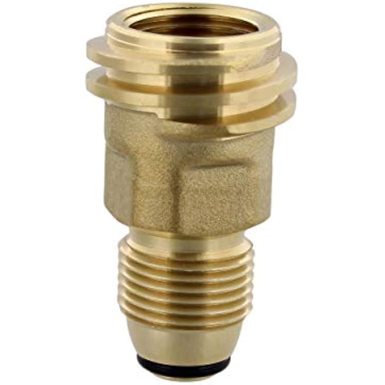 BISupply POL to QCC1 Type 1 Propane Tank Adapters 1pk LP Connector End, POL Propane Adapter Fitting Bottle Converter