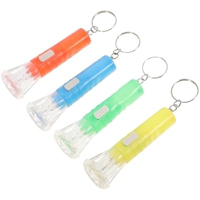 10pcs Mini Plastic Flashlight Keychain Carabiner Light High Lumens Portable