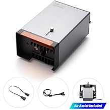 Snapmaker 40W Laser Module with Air Assist and Laser Safety Shield,Cutting 20mm Pinewood in one Pass,Easy to Focus,Compatible with Snapmaker 2.0 A350T/A350/A250T/A250/F350/F250 3D Printer