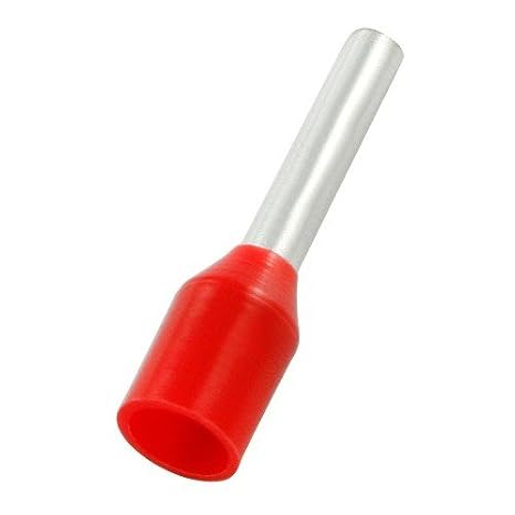 Morris 12772 Nylon Insulated Ferrule Din Standard 2 AWG Wire Range, .630-Inch Pin Length, Red, 100-Pack