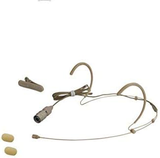 HEIMU Wired Double Earhook Headset Boom Mini XLR Omni-Directional Microphone (for Audio-Technica Type 4 pin mini Plug Skin)