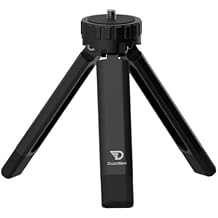 Dreamwave Aluminum Mini Tripod, Portable Desktop Tripod with 10KG Load Capacity and 4-Level Height Adjustment for Vlogging, Live Streaming & Content Creation, Black