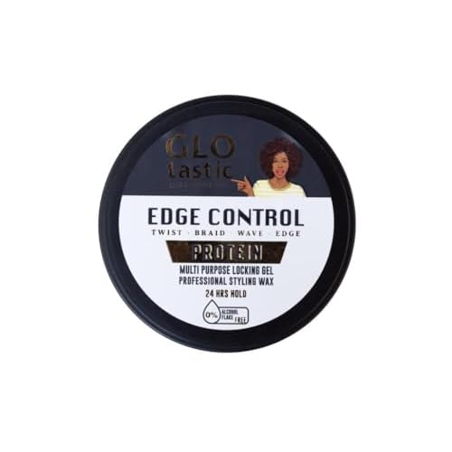 Edge Control, Twist, Braid, Wave, Locking Gel Profissional Styling Wax No Flaking or Drying Braid wax Extreme Hold 0% Alcohol Free 24 HRS Hold BLACK