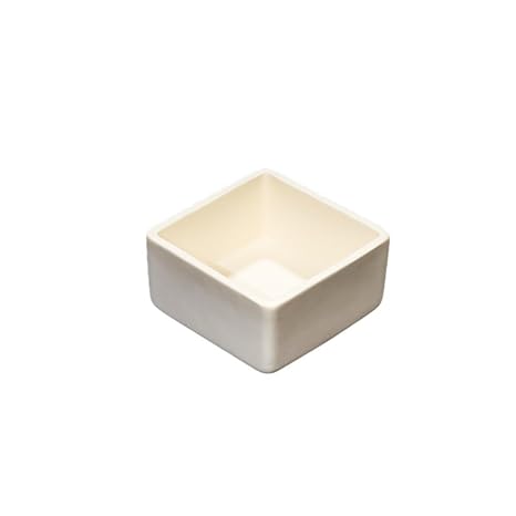 Rectangles Alumina Crucibility, High Strength Alumina Crucible, 2-100ml Industrial Melting Crucible 1pc(20x20x17mmx3.5)