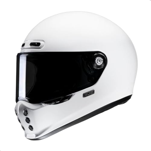 HJC V10 Solid Full Face Motorcycle Helmet with HJ-41 Pinlock Shield, DOT Approved White, XX-Large