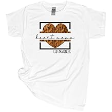 Heart Mom Shirts - Heart Mama CHD Shirt - Tiger Animal Print T-shirt - Shirt for CHD Awareness - Unisex Sizing - Free Gift Wrapping + Shipping - Fast Turnaround Time