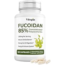 Vitapia Pure Fucoidan 85% Brown Seaweed Extract for Immune, Strong Cellular Health, Digestive Support - 1000mg Fucoidan Per Serving - 120 Veggie Capsules Non-GMO, Gluten-Free, Vegan-Friendly