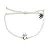 Pura Vida Silver or Rose Gold Open Pineapple Bracelet - 100% Waterproof, Adjustable Band - Plated Brand Charm