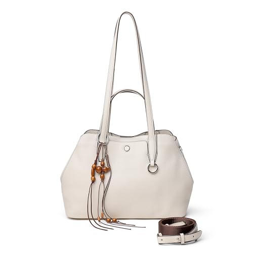 DORIS&JACKY Genuine Leather Tote Bag for Women Large Shoulder Purse with Inner Drawstring Pouch and 3 Way Straps