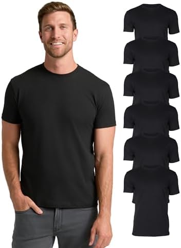True Classic Mens T-Shirts Short Sleeve Crew Neck T Shirts for Man, Cotton Blend Plain Novelty Mens T-Shirts