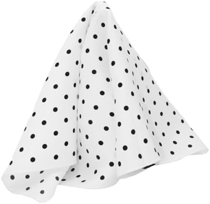 Royal Silk White Polka Dot Silk Pocket Square 100% Silk - Full-Sized 16x16