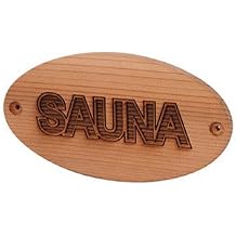 The Sauna Place Engraved Sauna Oval Sauna Sign 3" x 5 3/4" (Cedar) Sauna Accessories