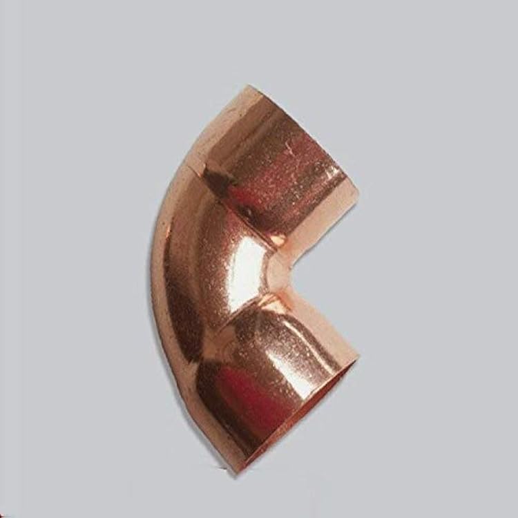 Pipe Fittings, 25mm Inner Dia x1.2mm Thickness Scoket Weld Copper End Feed 90 Deg Elbow Coupler Plumbing Fitting Water Gas Oil